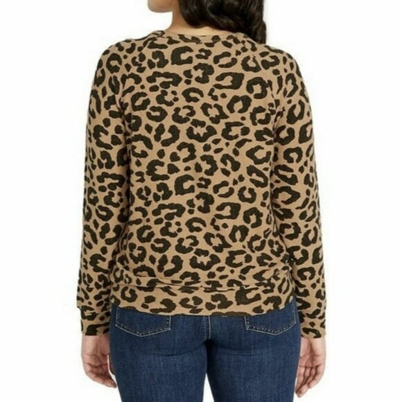 Buffalo David Bitton Women Sweater Leopard Print Soft Viscose Blend Cozy Small - Picture 2 of 10
